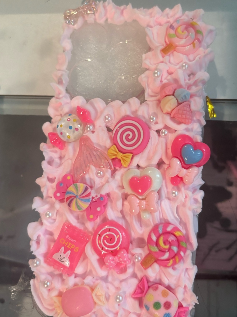 Whipped pink candy iphone 15 pro case